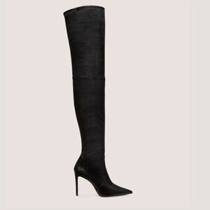 Stuart Weitzman Leather Over-the-Knee Stretch Boots - Excellent Condition!